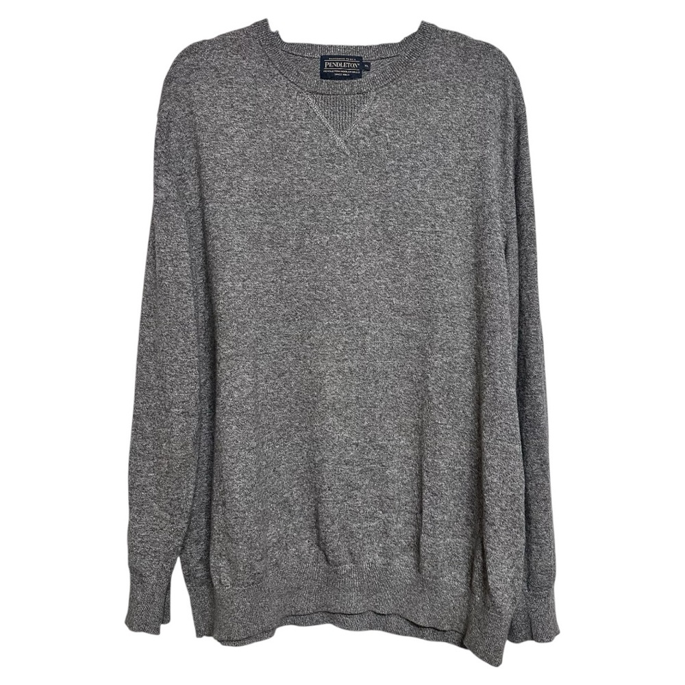 Pendleton Originals Men's XL 100% Cotton Gray Crew Neck Sweater EUC
